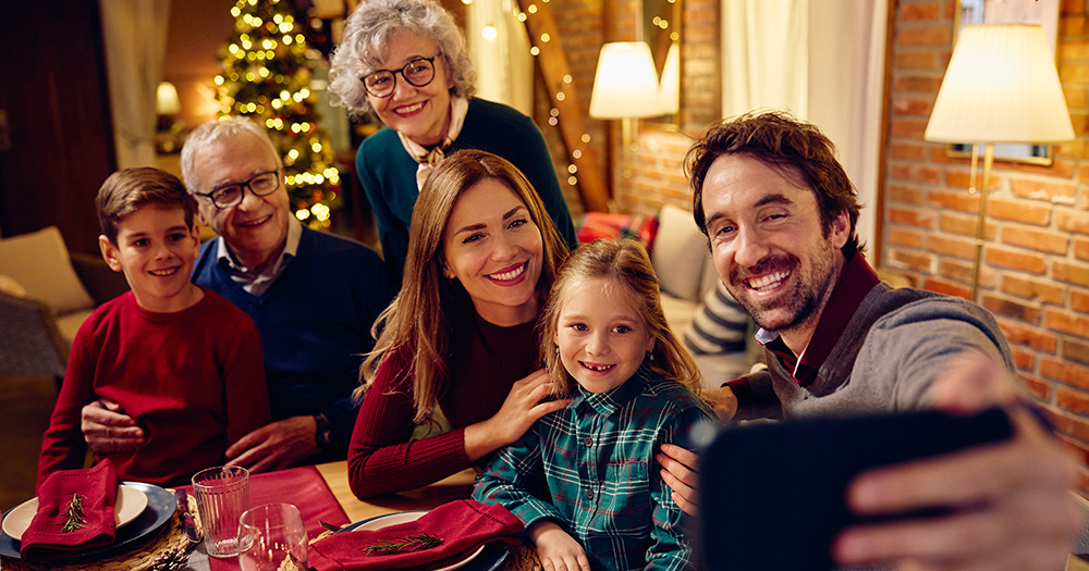 Enjoying Christmas together as a family