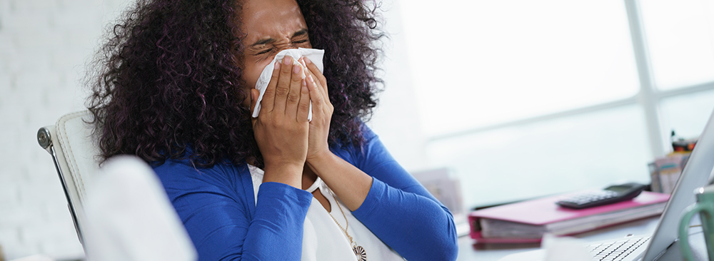 Malade de la grippe au travail