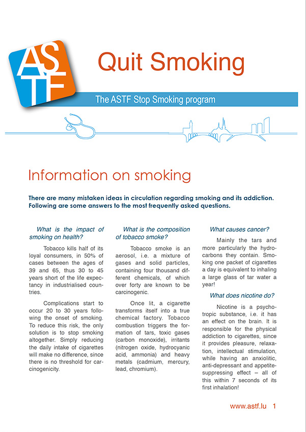 information brochure quit smoking