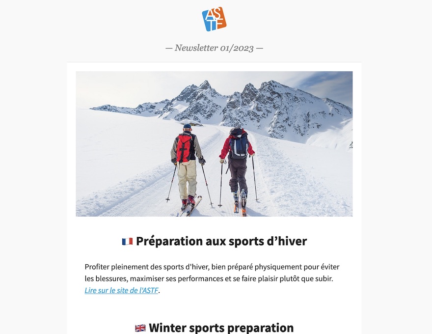 Newsletter ASTF Janvier 2023