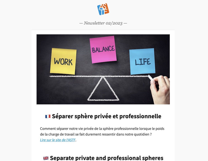 Newsletter ASTF Février 2023
