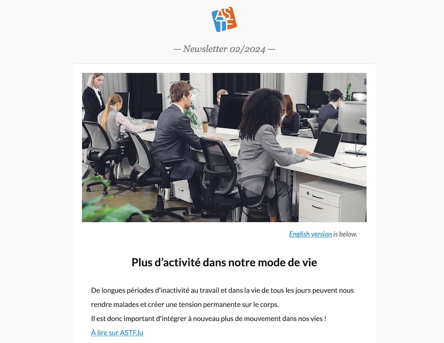 Newsletter ASTF Février 2024