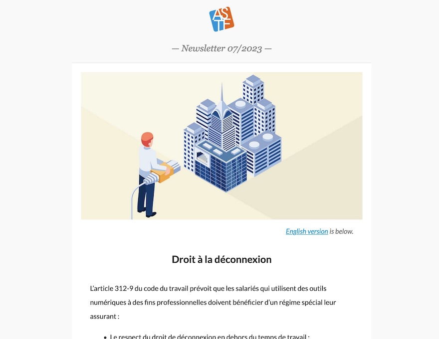 Newsletter ASTF Juillet 2023