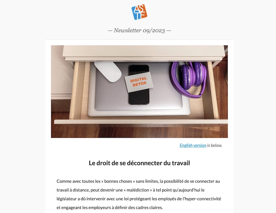 Newsletter ASTF Septembre 2023