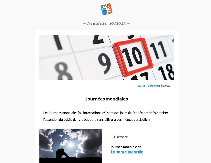 Newsletter ASTF Octobre 2023
