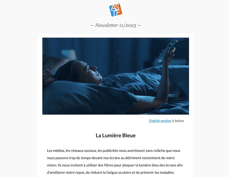 Newsletter ASTF Novembre 2023