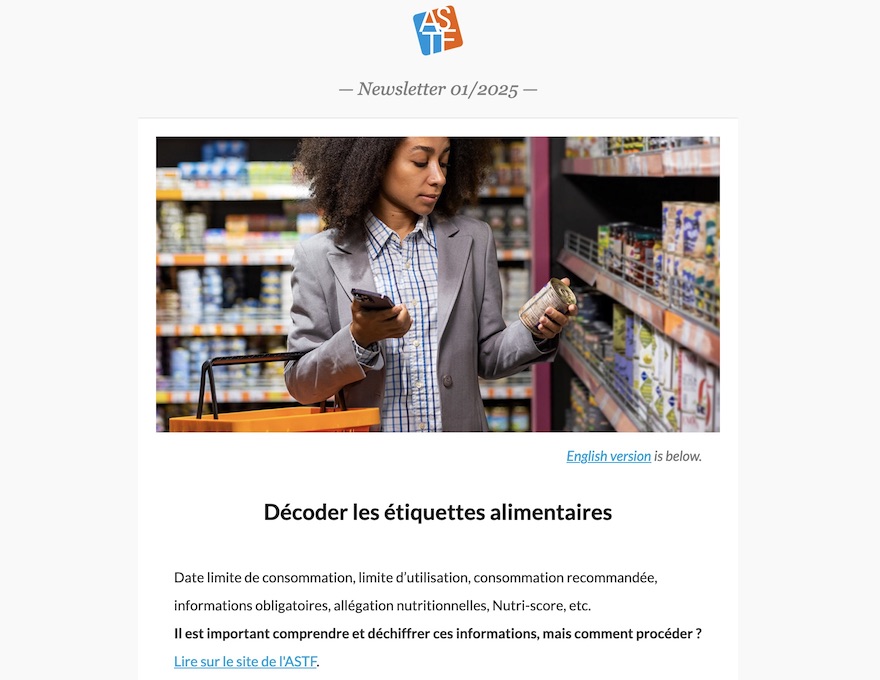 Newsletter ASTF Janvier 2025
