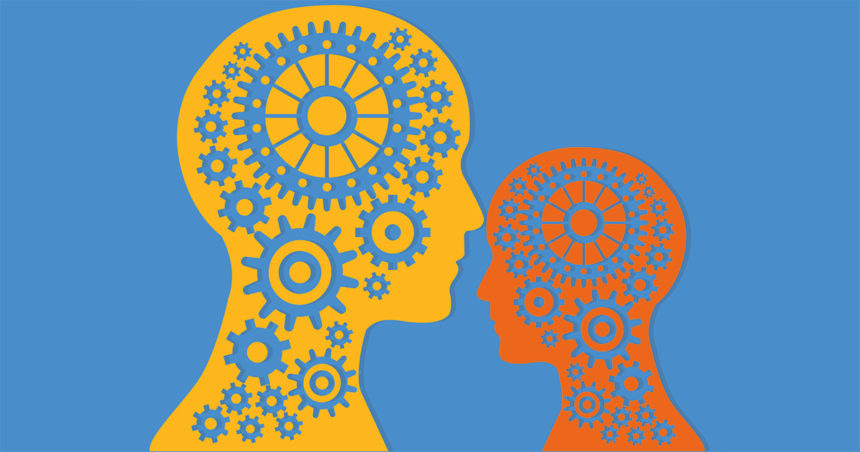 illustration people and mechanisms of self-reflection