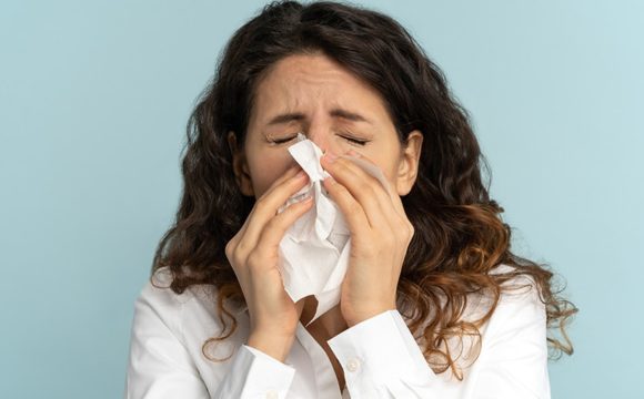 allergic woman image