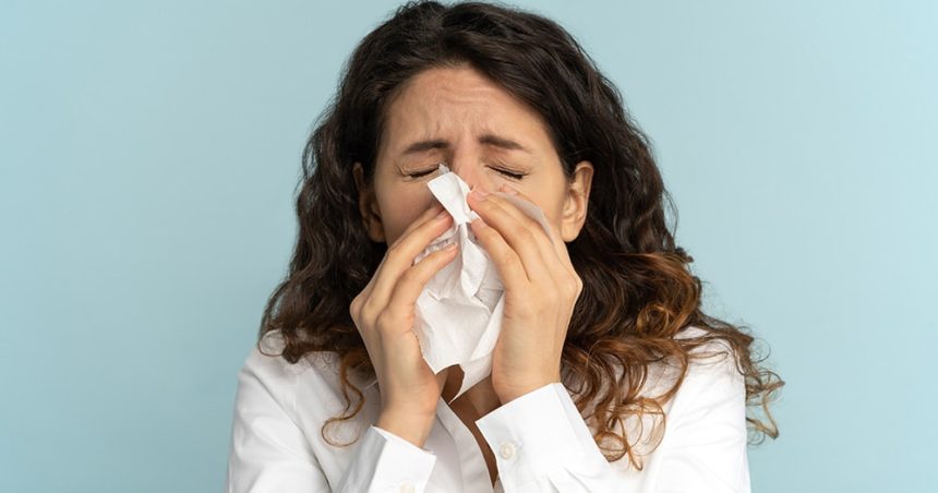 allergic woman image