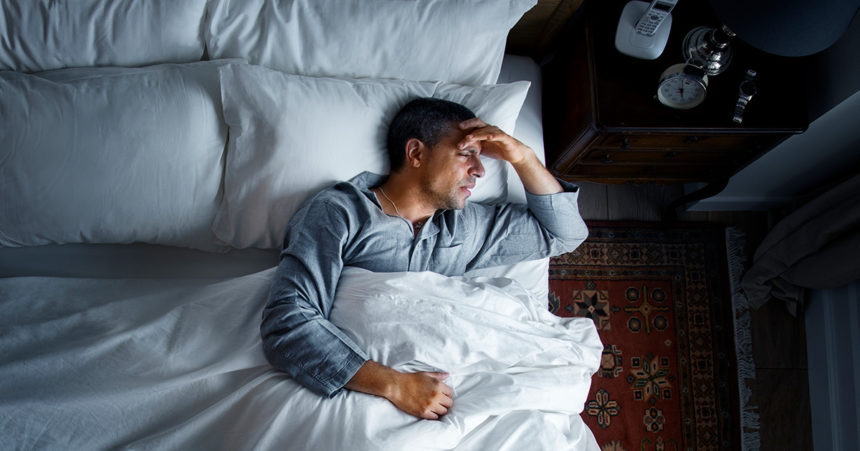 person with a sleep problem
