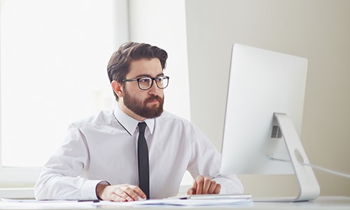 busy office worker
