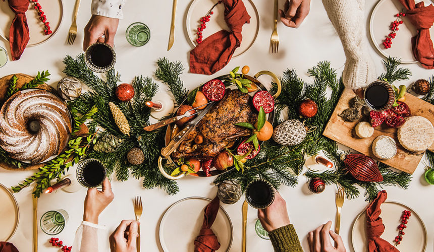 Tips for festive meals Christmas diner table