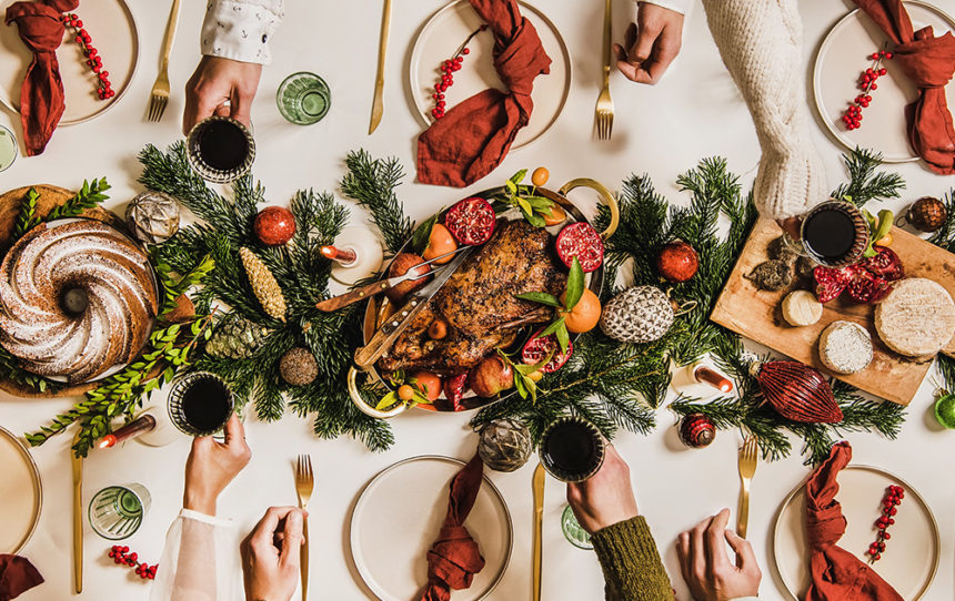 Christmas diner table
