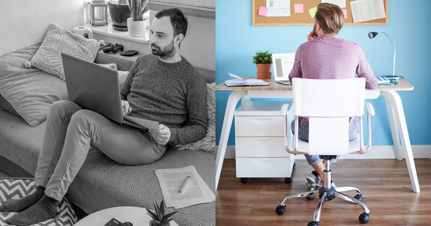 différence personnes assises pour télétravailler