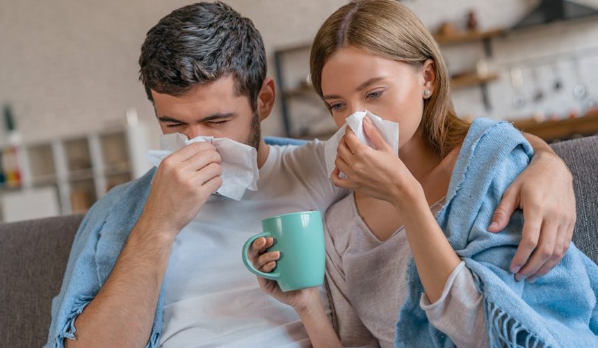 flu-young-couple-on-sofa Seasonal influenza