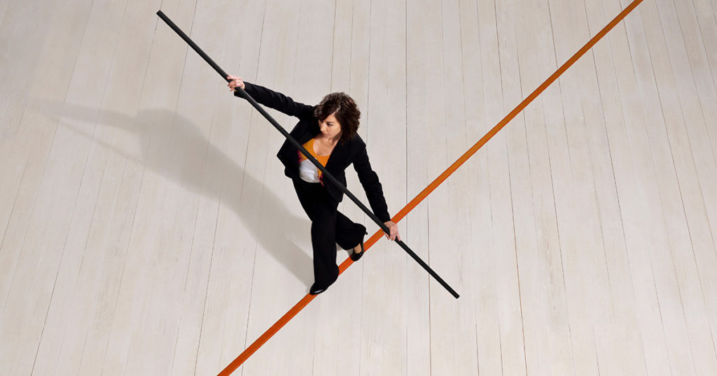 Woman in balance