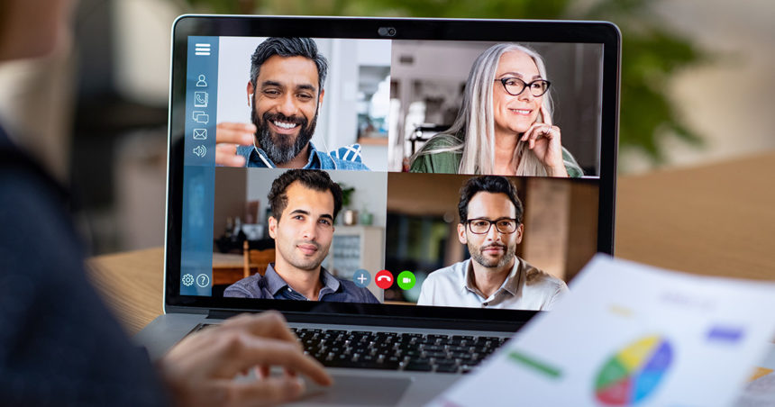 people in a video-conference